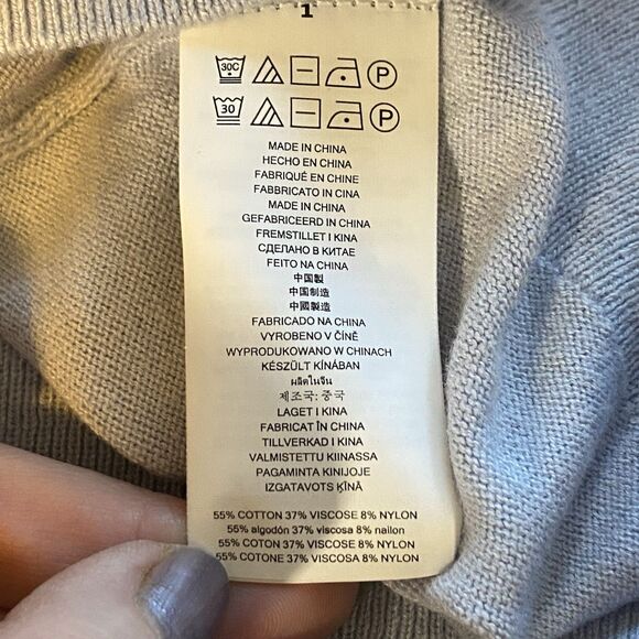 Michael Kors Light Blue Lace-Up V-Neck Sweater – Women’s Small - Picture 4 of 11